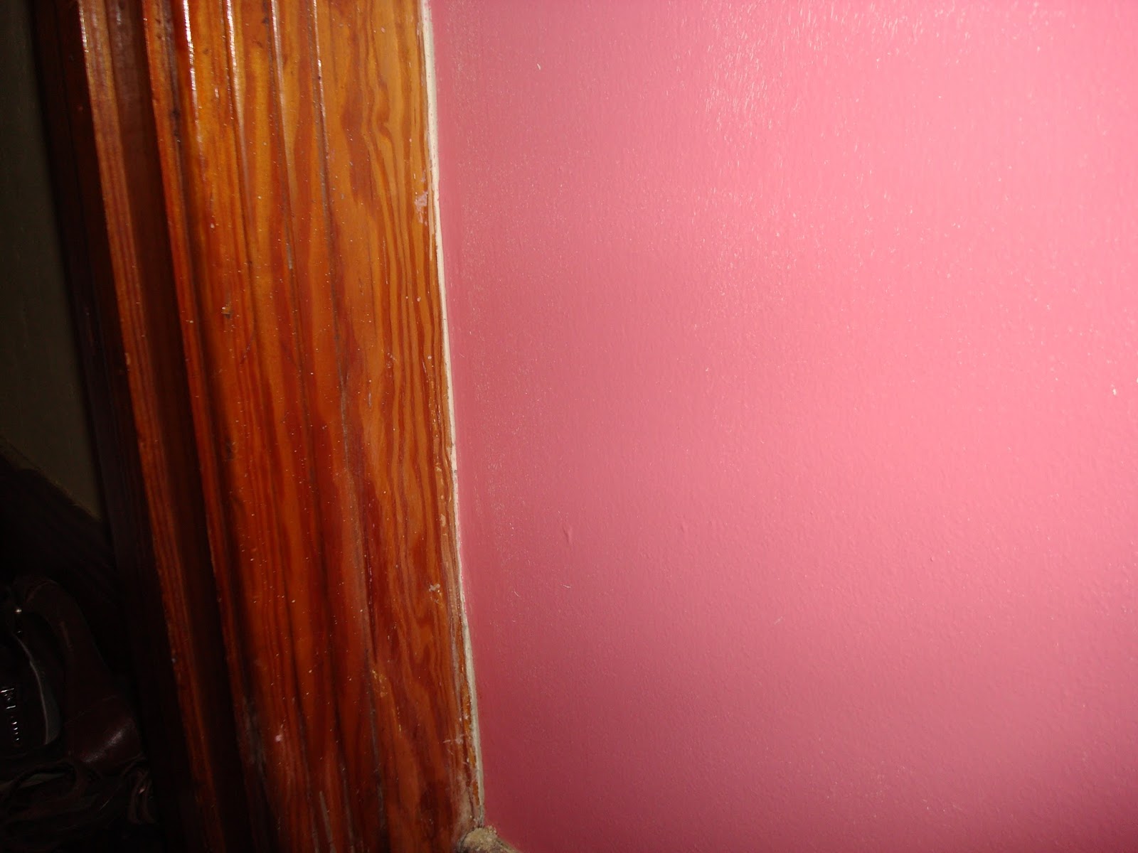 Lady of Whimsy Remove paint splatter from wood trim AFTER IT DRIES!!