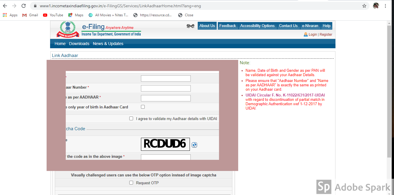 How To Link PAN card and AADHAR card Simple & Easy Steps RADMI52