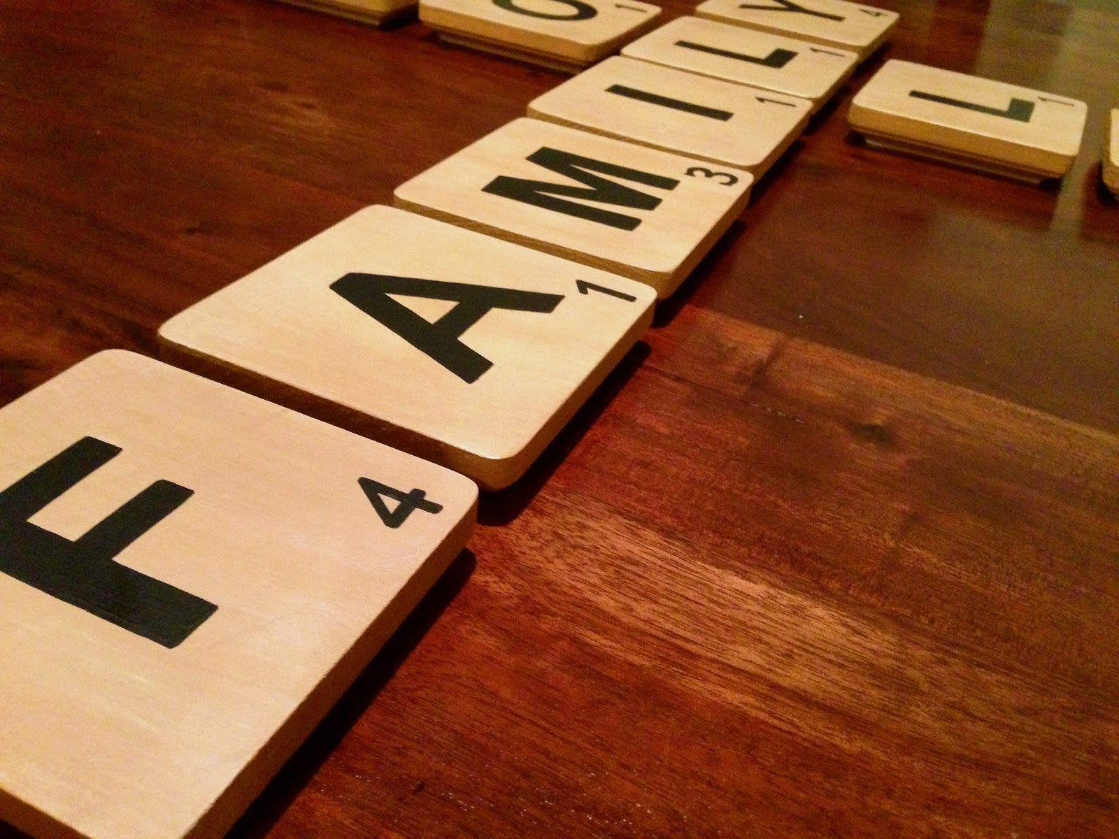 Practical Imperfect Mom Spell it out! Diy Scrabble tile wall art!