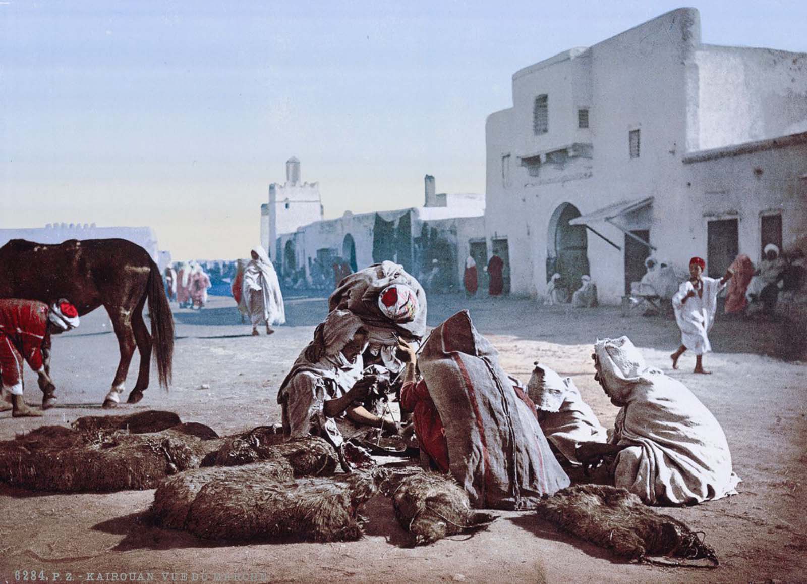 tunisia old color photochrom