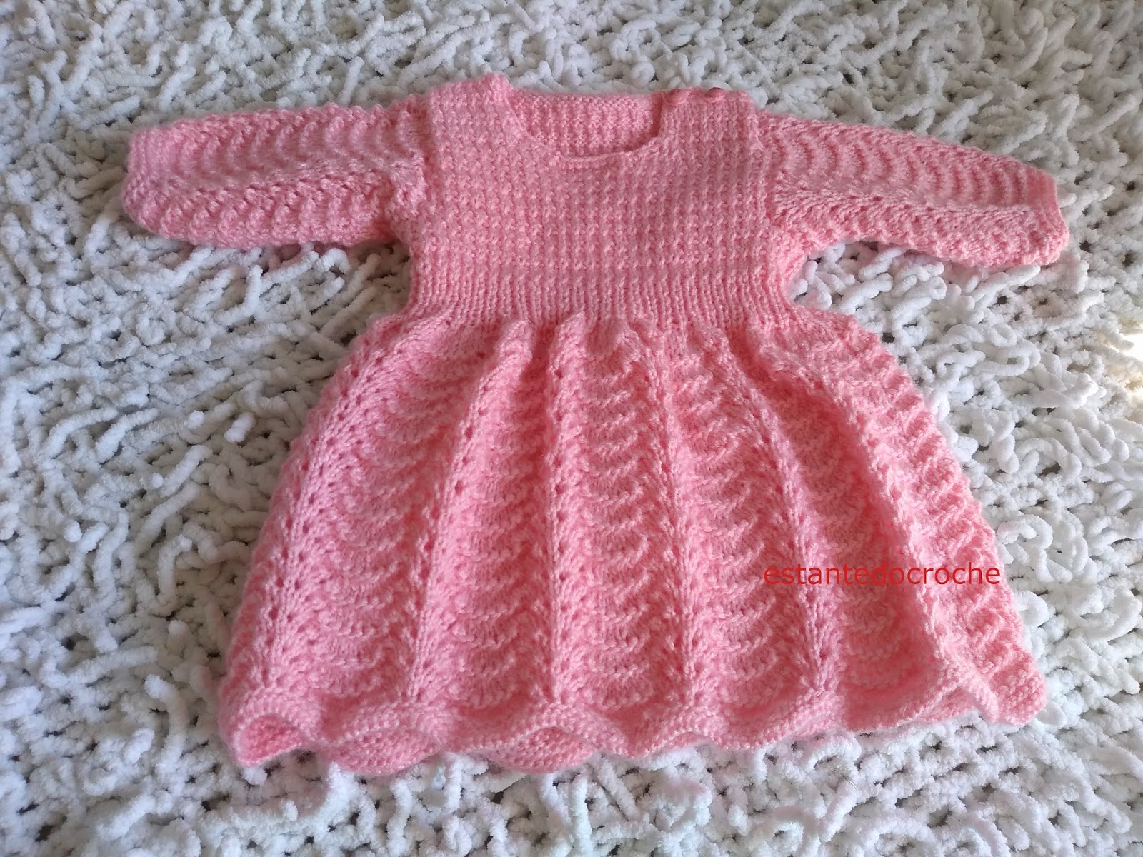 vestido de trico bebe