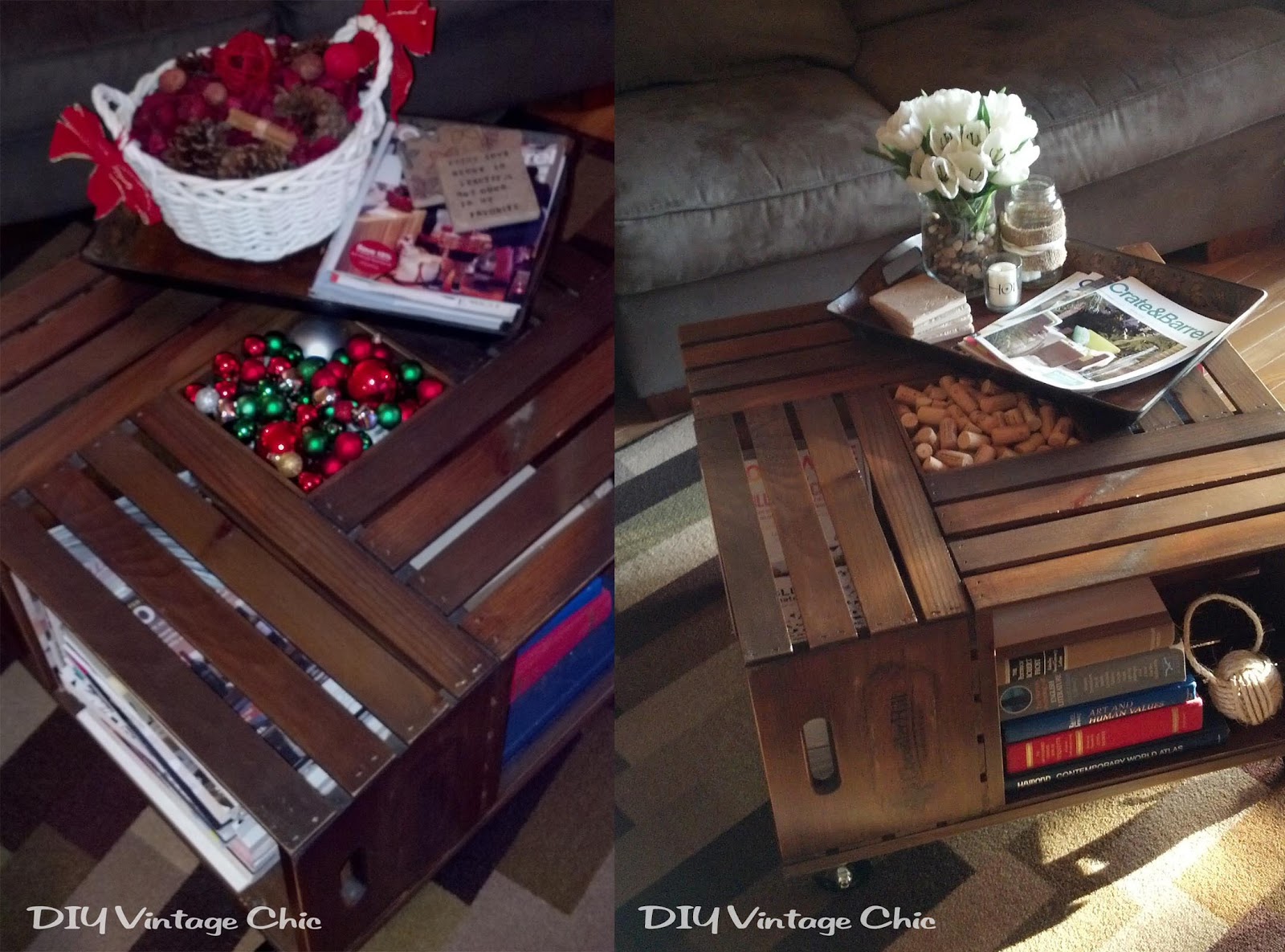 DIY Vintage Chic: Christmas Coffee Table