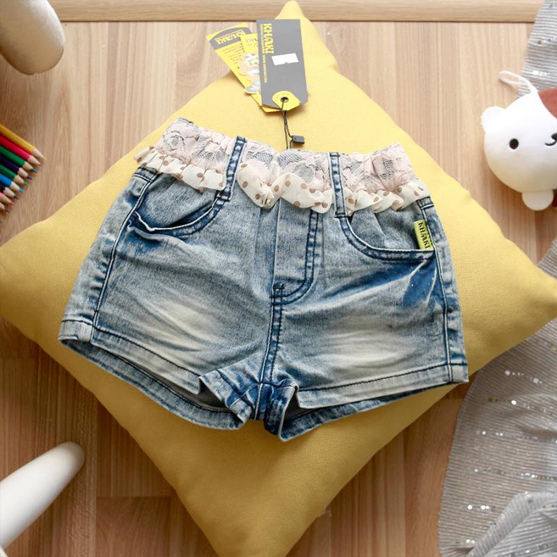 Shorts Denim Kèm Dây Vải Thắt – Bé 3-13 tuổi – Thương Hiệu : Khaki 154481