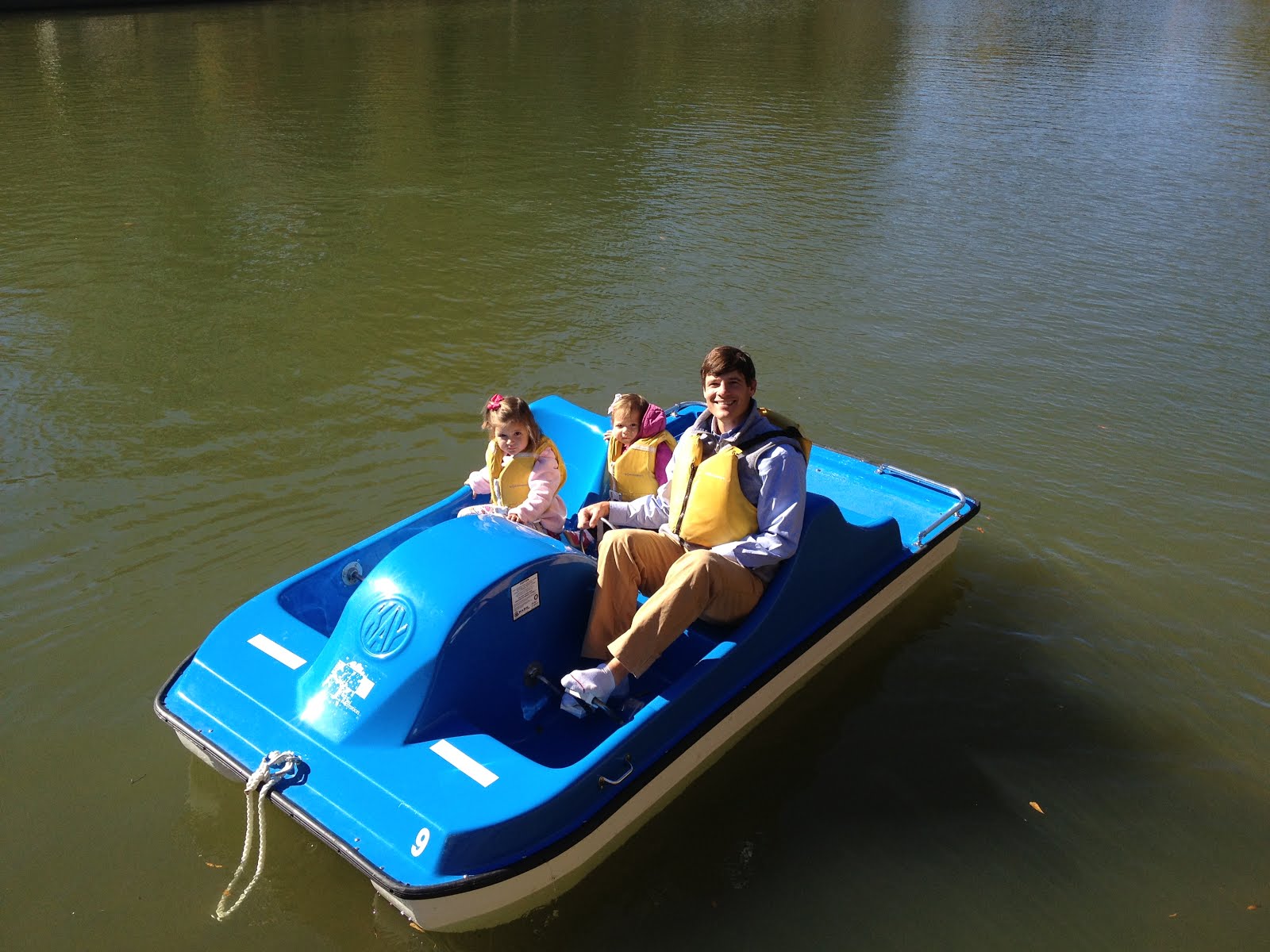 Emma Rose and Charlotte Marshall Paddle boats at Pullen Park
