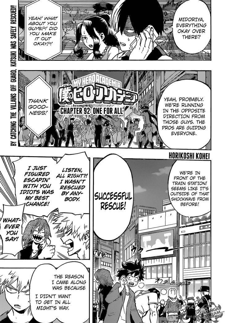 My Hero Academia, Chapter 92 - BOKU NO HERO ACADEMIA MANGA ONLINE
