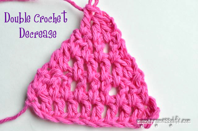 Example of a Double Crochet Decrease in Crochet - A Complete Photo Tutorial for Beginners