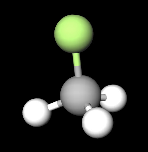 CH3F Ball and Stick Model