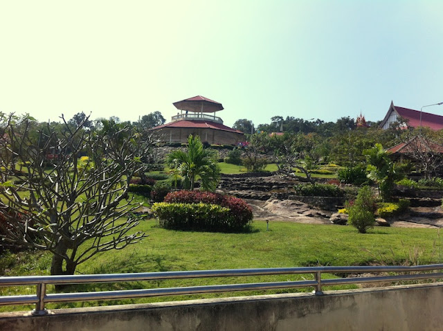 Park in Mukdahan town in Northeast Thailand