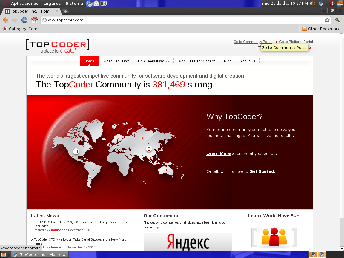 Computación para Todos: TOPCODER : EL MEJOR GIMNASIO PARA ENTRENAR CON ...