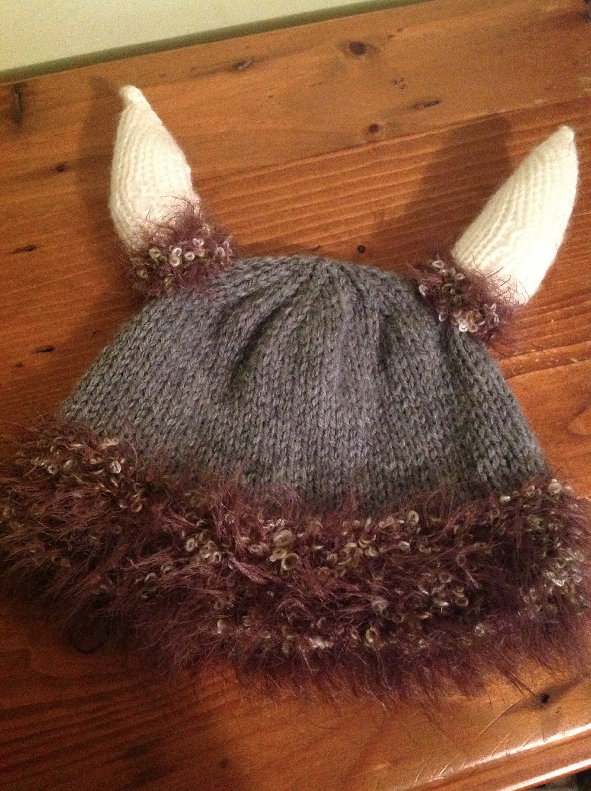 At Home with the Lunchbox Guru Viking Helmet Hat Knitting Pattern