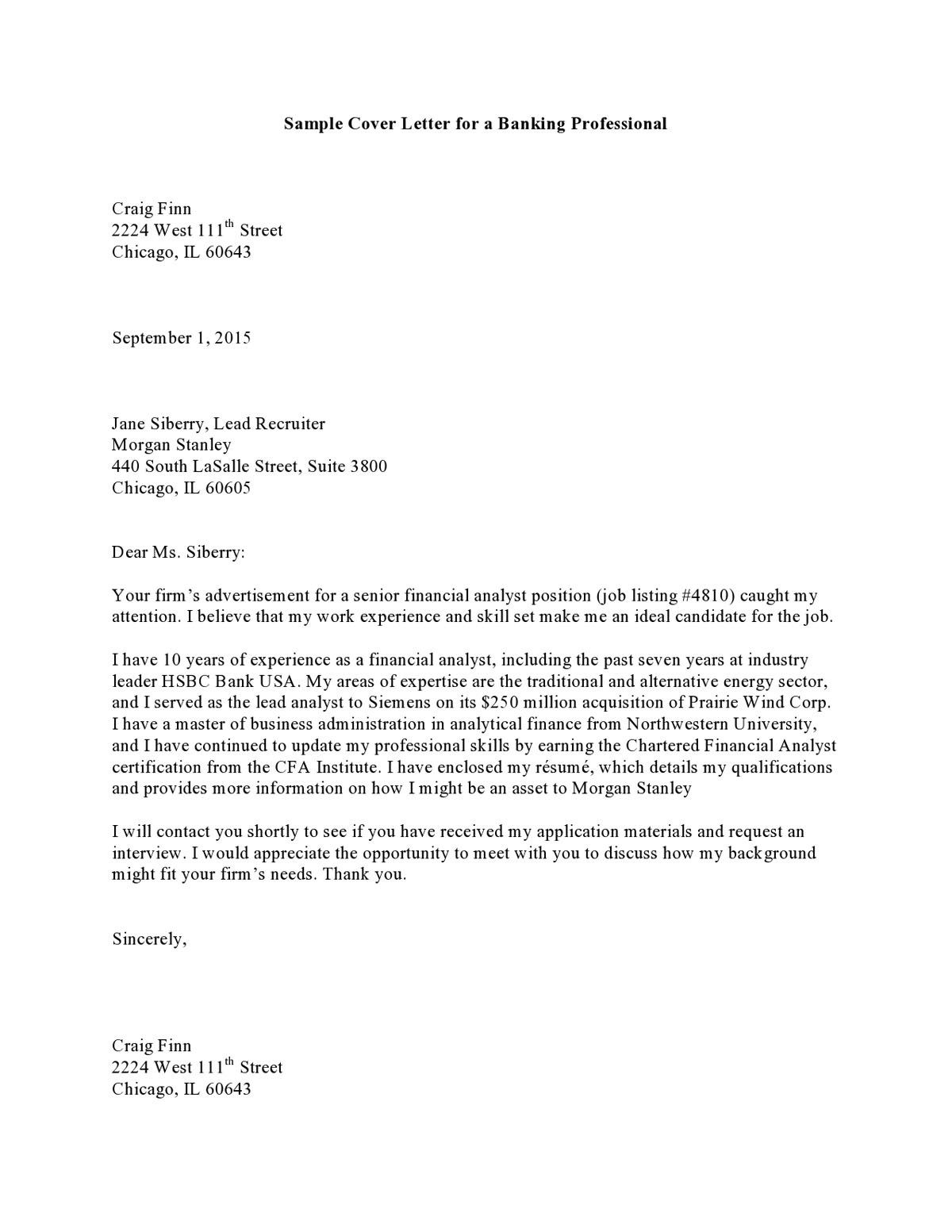 Cover Letter Format Canada Formal Letter