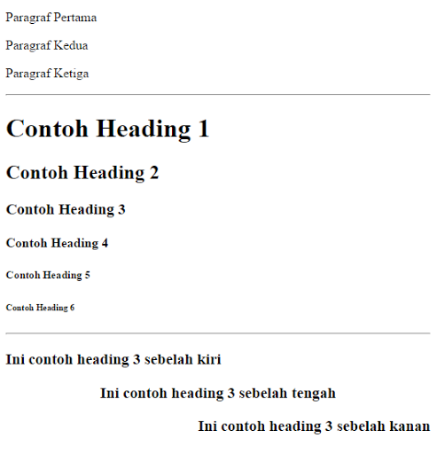 Pemrograman Web - Paragraf dan Heading