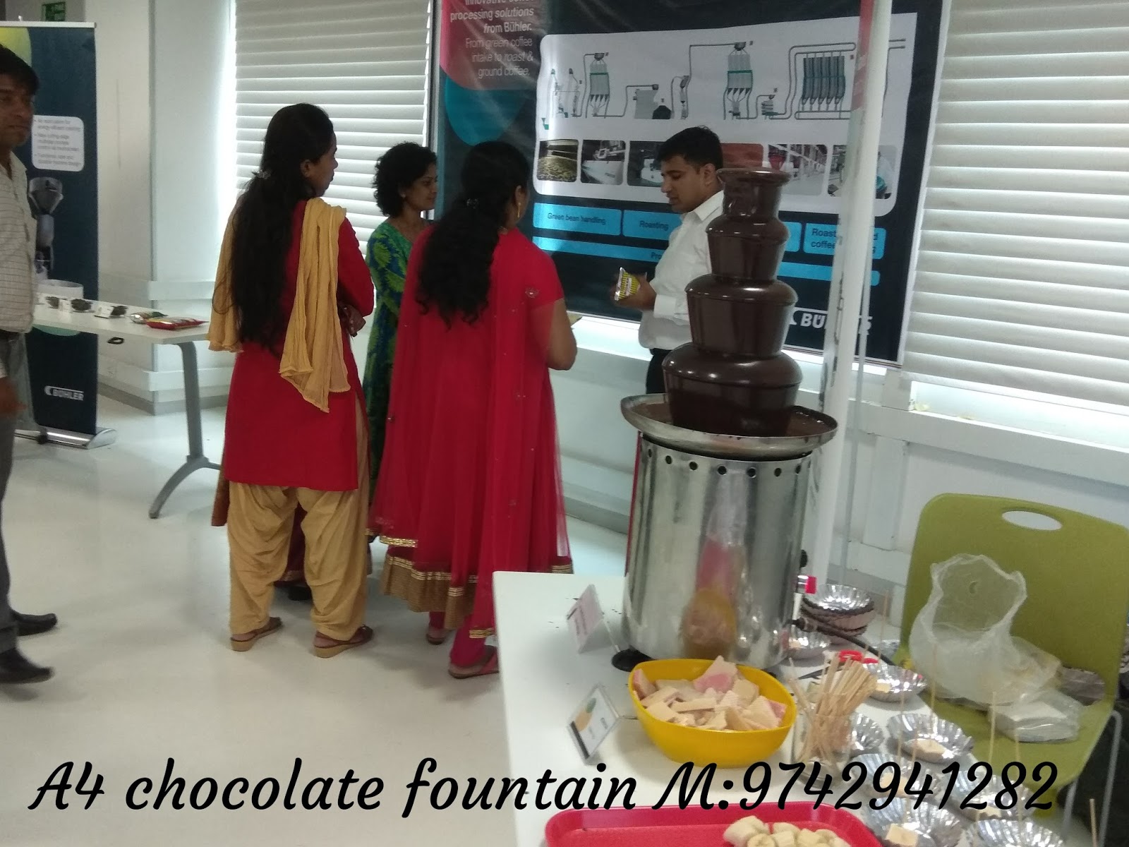 Chocolate fountain rental Bangalore Chocolate fountain at Corporate