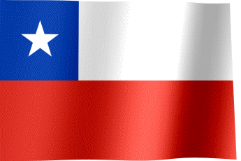 The waving flag of Chile (Animated GIF)