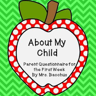 about my child parent questionnaire back to school