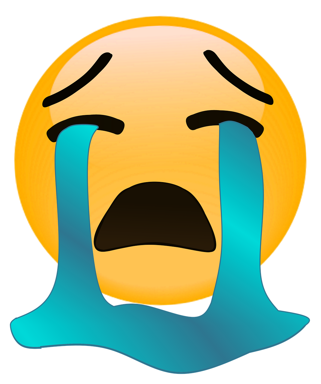 Transparent Loudly Crying Face Emoji PNG Download PNGbowl