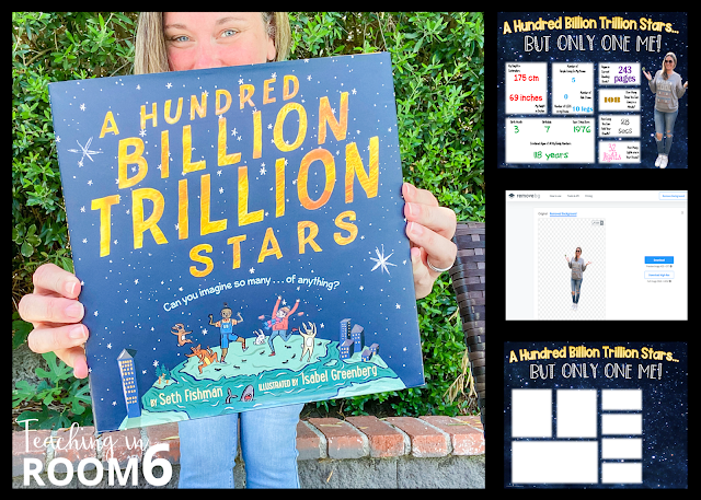 Responding to text using A Hundred Bilion Trillion Stars Math response to literature in a digital distance learning format