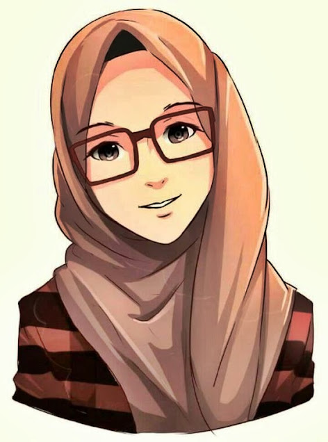 Gambar kartun muslimah lucu