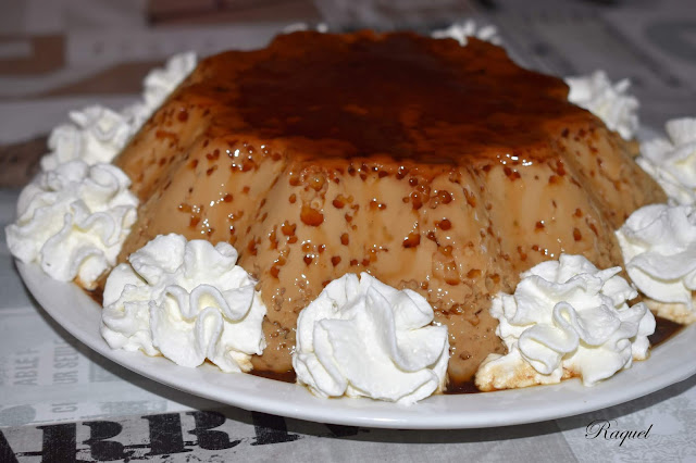 Flan de café al baño maría en horno