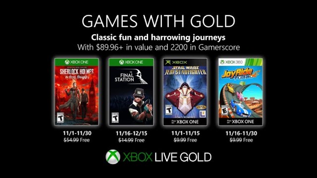 Xbox Games with Gold de Novembro revelados