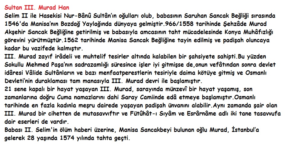 Iii Murad3 Osmanlilar