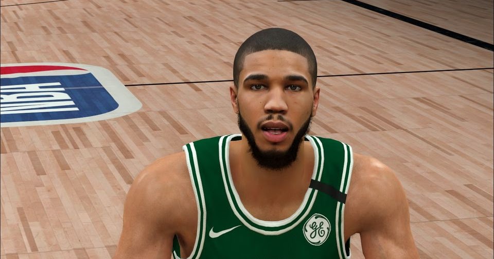 NBA 2K20 Jayson Tatum Cyberface and Body Model Bubble