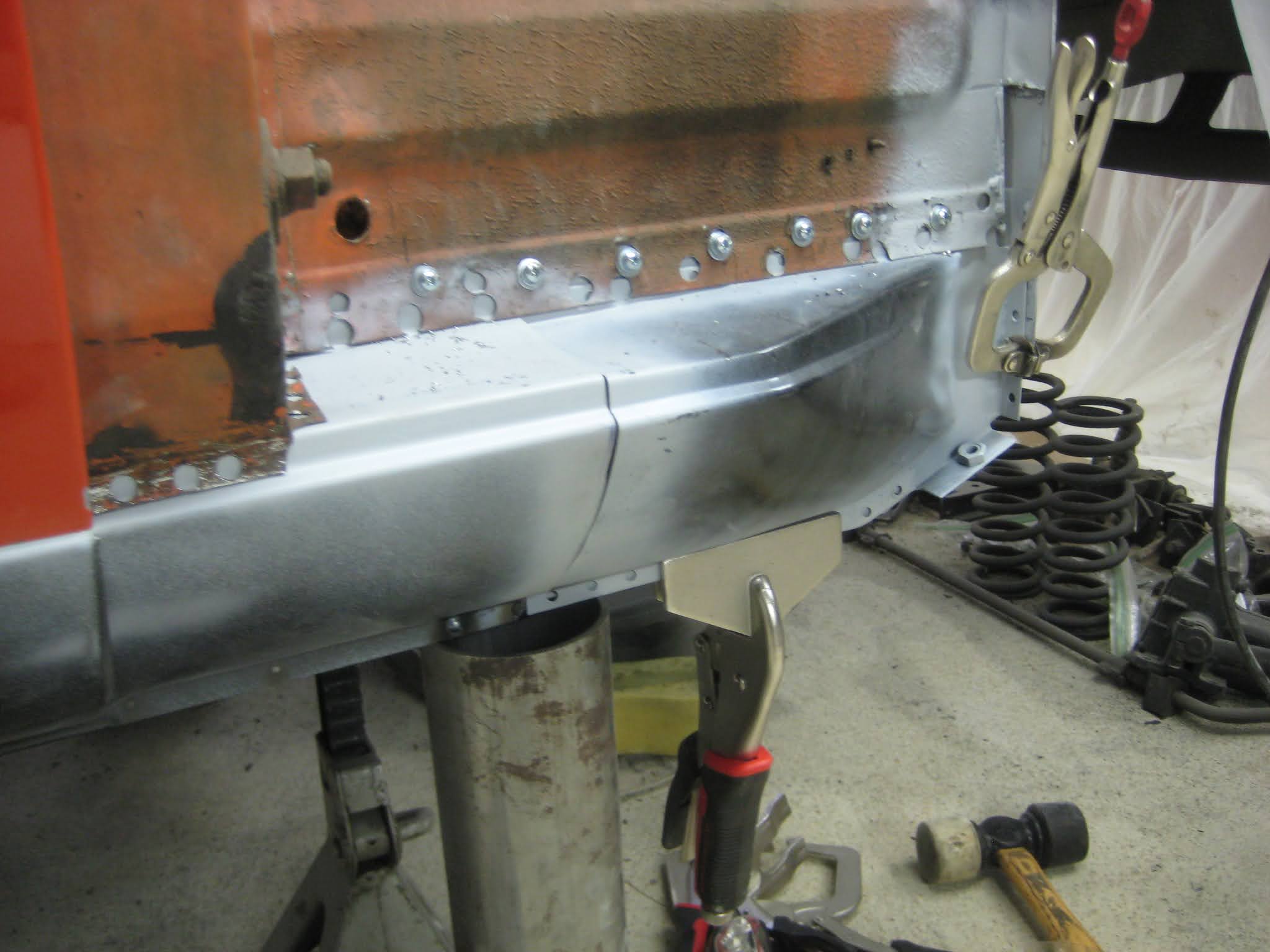 Adam's MGB Restoration Outer Sill Panel Installation
