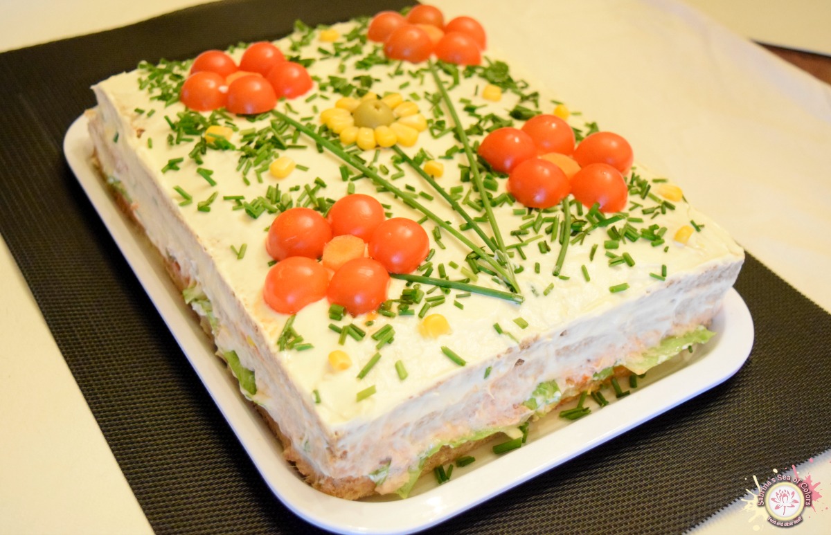 Pastel salado con pan de molde integral y atún - Sabrina´s Sea of Colors