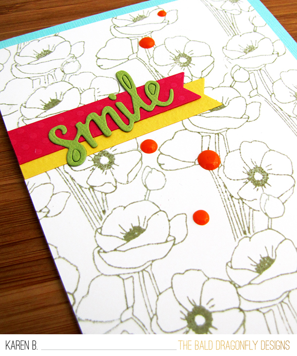 Smile Card by October Guest Designer Karen Baker | Flower Garden Stamp set by Newton's Nook Designs #newtonsnook