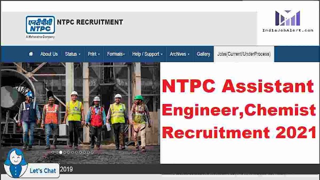 NTPC Assistant Engineer, Chemist online form 2021