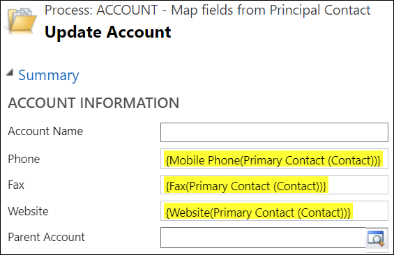 Map lookup fields in workflow