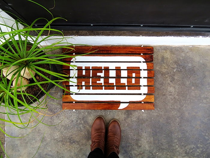 Make a woodslat doormat