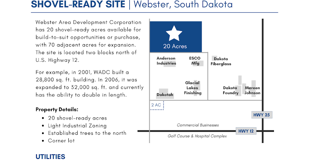 ster Area Development Corporation Land and Buildings Available in