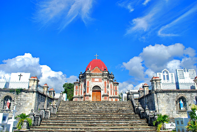 The mortuary chapel inside San Joaquin Cemetery