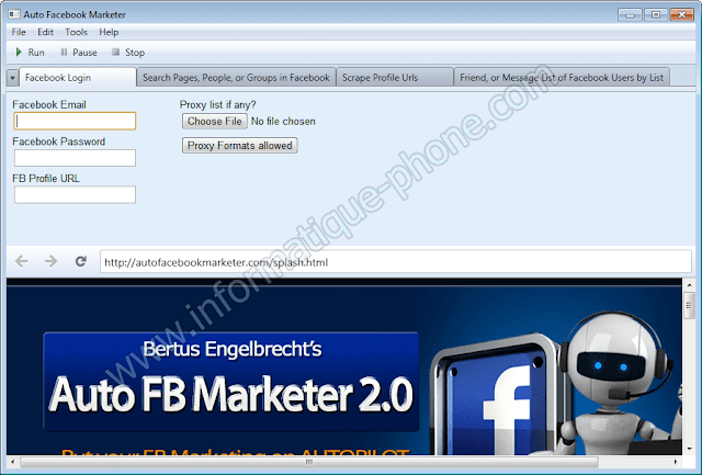 تحميل برنامج التسويق الإلكتروني Auto Facebook Marketer 