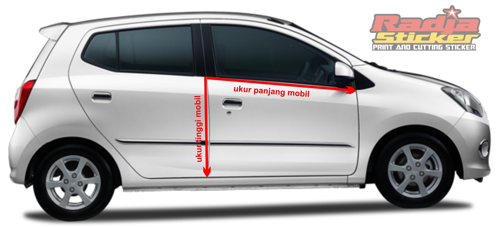 Top Cutting Stiker Mobil Ayla Silver Terbaru Modifotto