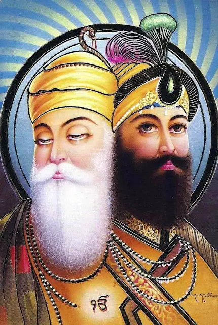 Shri Guru gobind singh ji and shri guru nanak dev ji image
