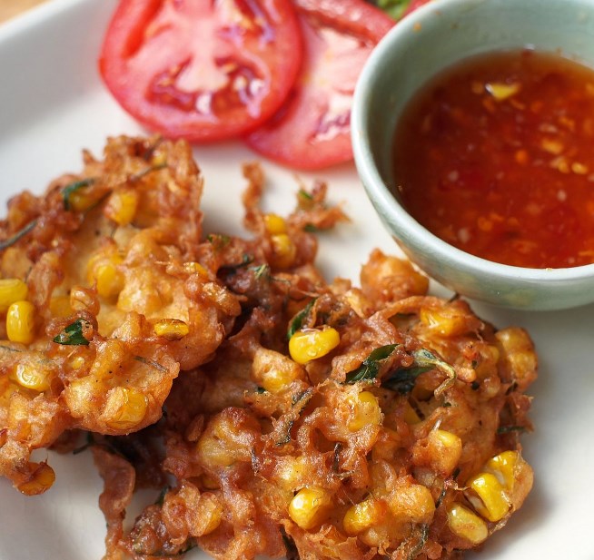Vegan Thai Corn Fritters vegetarian appetizers