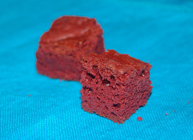 Red velvet brownie from the New York Chocolate Bar