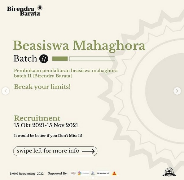 RECRUITMENT BEASISWA MAHAGHORA BATCH 11