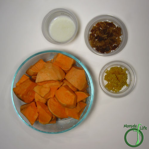 Morsels of Life - Garlic Mashed Sweet Potatoes Step 1 - Gather all materials. 