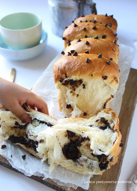 La Mia Pasticceria Moderna Brioche Filante Con Gocce Di Cioccolato Ricetta Francese