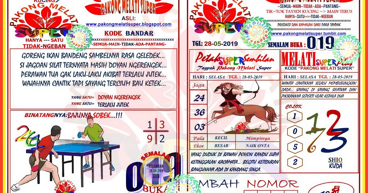 Triple Fajar Pakong Kode 28 05 2019