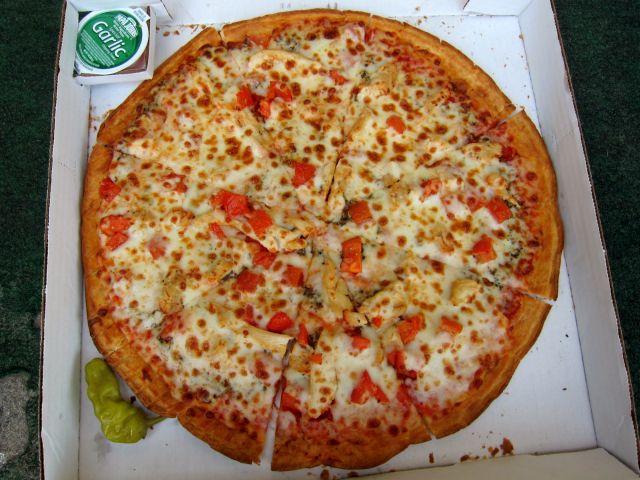 Review Papa John S Grilled Chicken Margherita Pizza Brand Eating