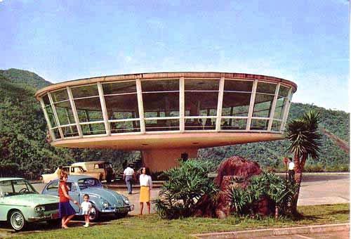 close-up of flying saucer building in Petropolis