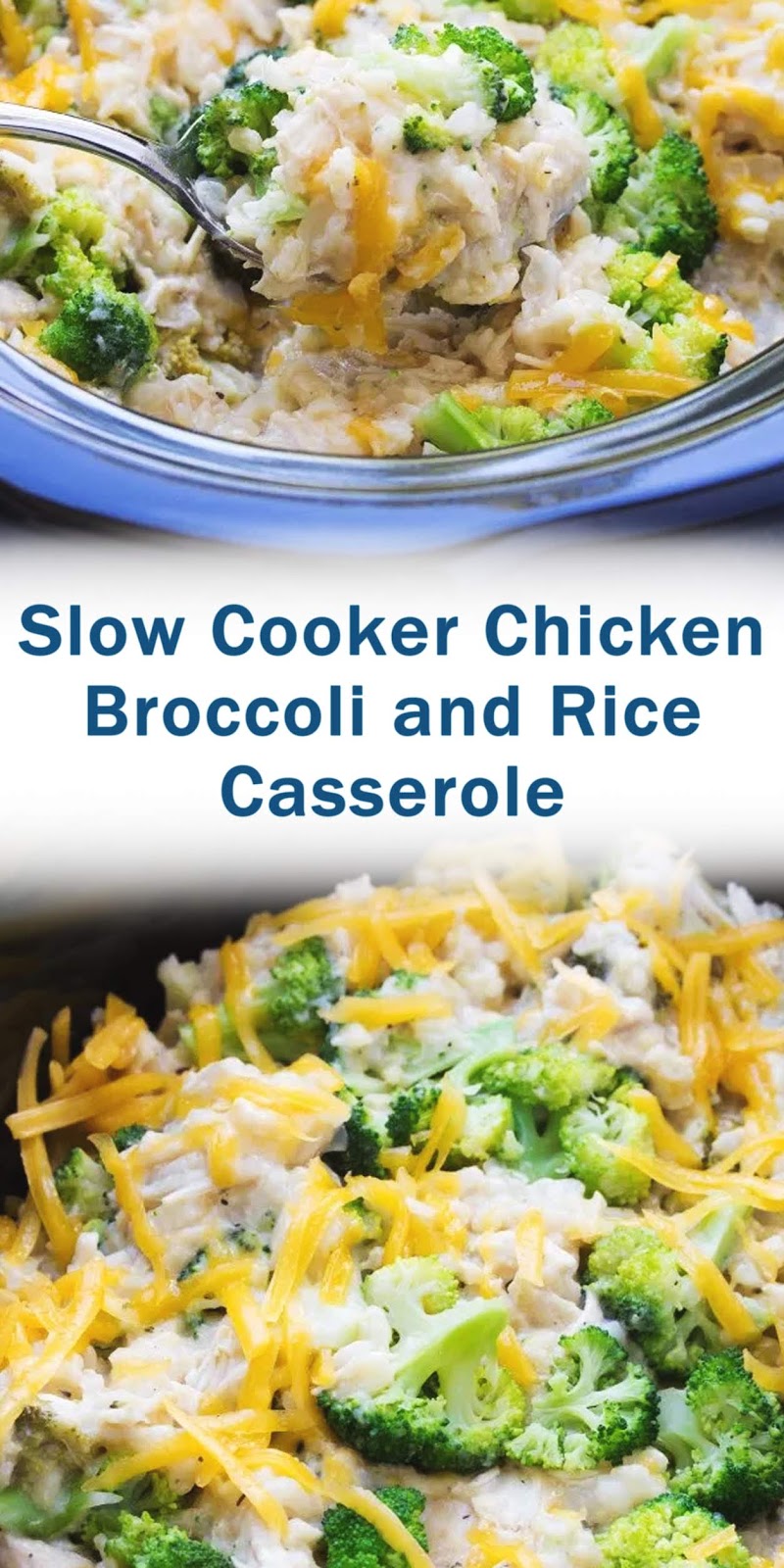 Slow Cooker Chicken Broccoli and Rice Casserole