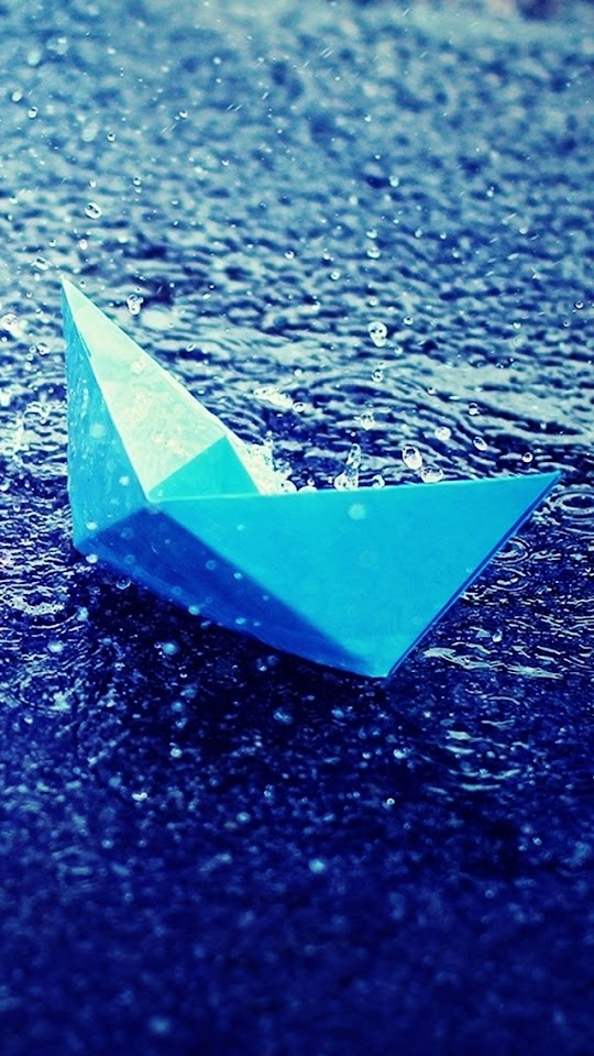 Paper Boat in Rain  Galaxy Note HD Wallpaper