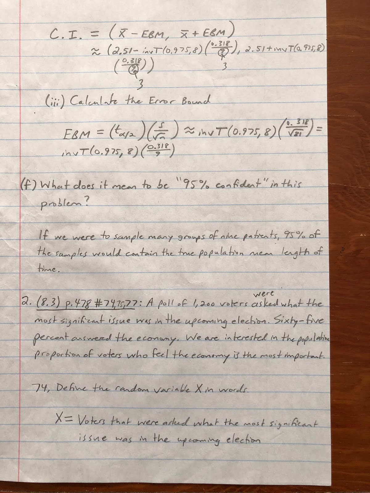 Professor Frank’s Math Blog: Confidence Intervals - Practice Questions