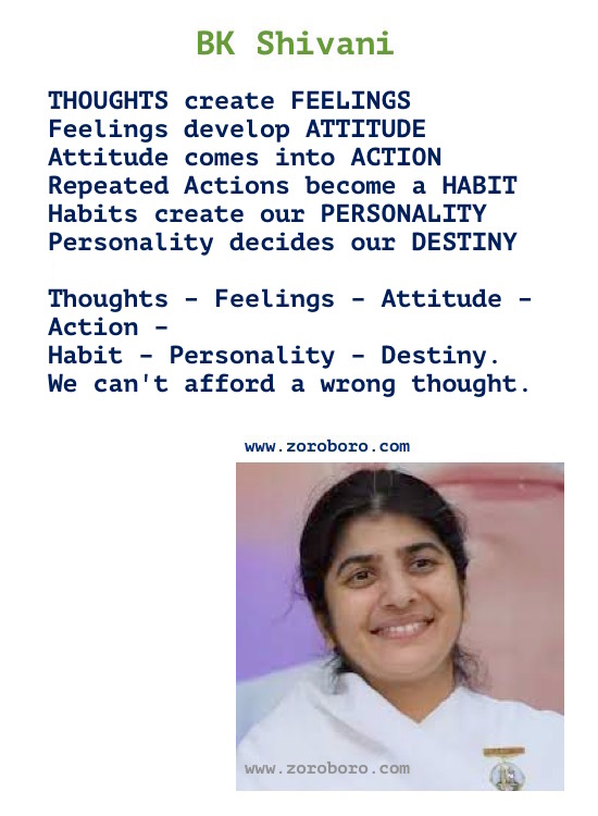 BK Shivani Quotes, BK Shivani Inspiraitonal Thoughts, BK Shivani Teachings Hindi/English, BK Shivani on Karma, Life, Relationship & Happiness in Hindi/ English, BK Shivani Motivational Quotes, BK Shivani Hindi Quotes / Brahma Kumaris