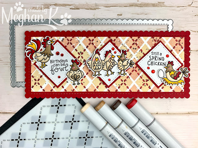 Spring Chicken Card by Guest Designer Meghan Kennihan | Moo Stamp Set by Newton's Nook Designs #newtonsnook #handmade
